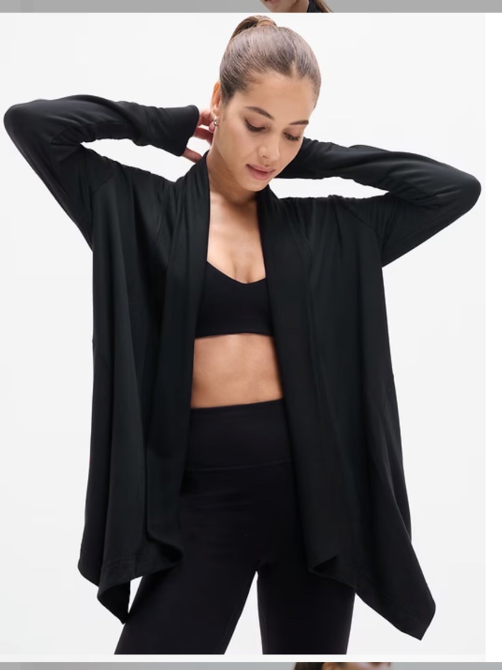 NWT Athleta PRANAYAMA RESTORE WRAP  Black PXS